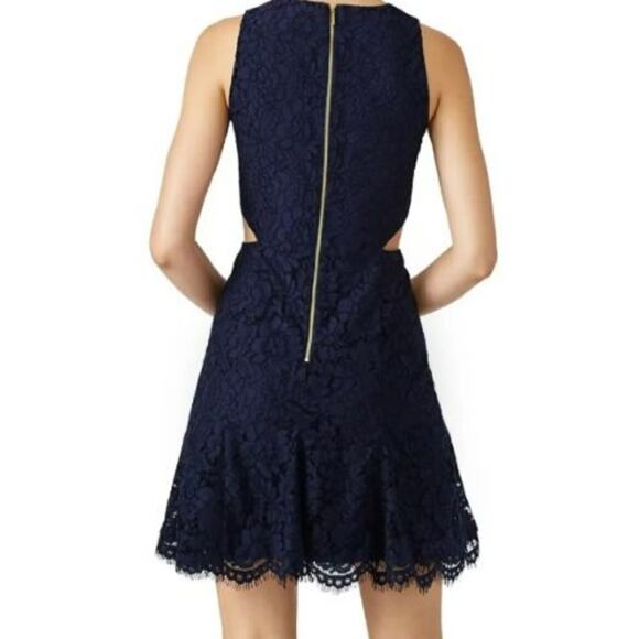 Rachel Zoe Lace Pattern Mini Dress-Size 12/XL-Blue-NWOT - Picture 3 of 16